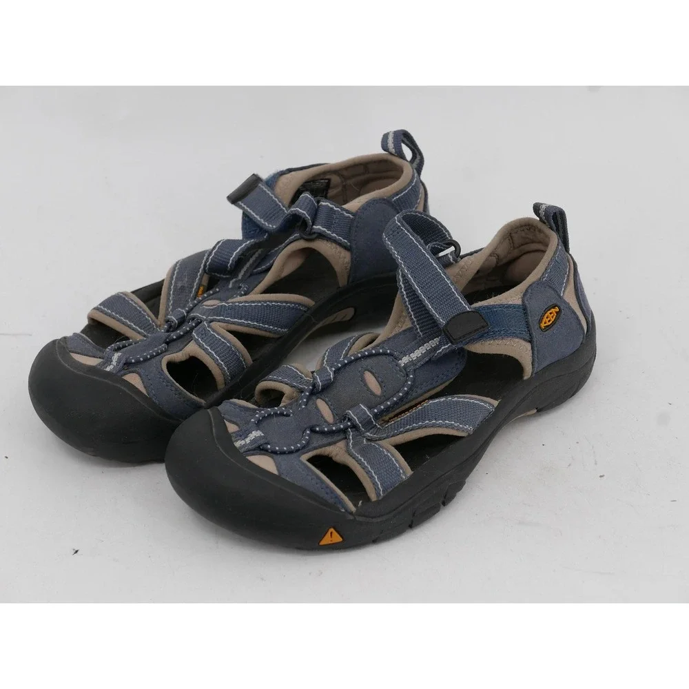 KEEN Sandals Blue Fisherman Hook & Loop Water Hiking Unisex Kids Size 5 EU 37